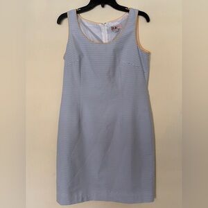 RK Women's Blue Striped Midi Dress